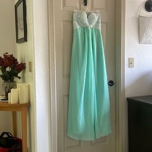 Mint Green Bridesmaid Prom Dress Sz 6